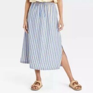 Universal Thread Blue Striped Midi Dress size L